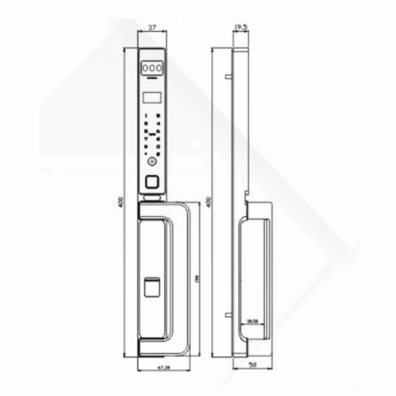 Khóa cửa nhôm Kassler KL-599 CNC-01 BLACK APP TUYA - 12 Khóa cửa nhôm Kassler KL-599 CNC-01 BLACK APP TUYA