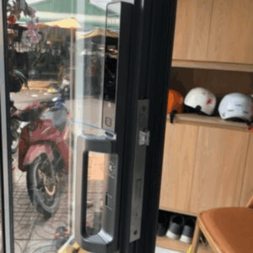 Khóa cửa nhôm Kassler KL-599 CNC-01 BLACK APP TUYA