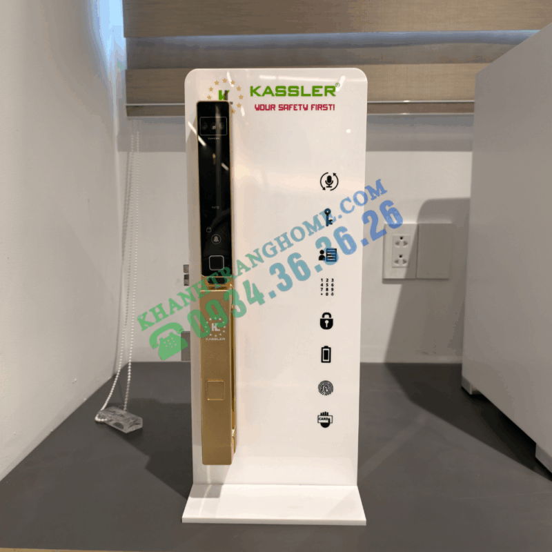 Khóa cửa nhôm Kassler KL-599 CNC-02 CHAMPAGNE GOLD