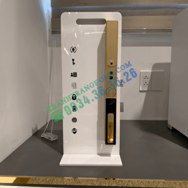 Khóa cửa nhôm Kassler KL-599 CNC-02 CHAMPAGNE GOLD