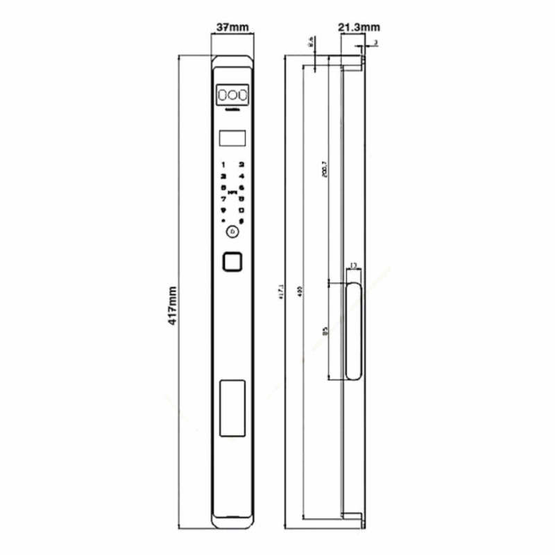 Khóa cửa nhôm Kassler KL-599 VS APP - 12 Khóa cửa nhôm Kassler KL-599 VS APP