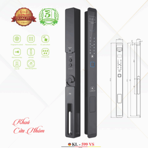 Khóa cửa nhôm Kassler KL-599 VS APP