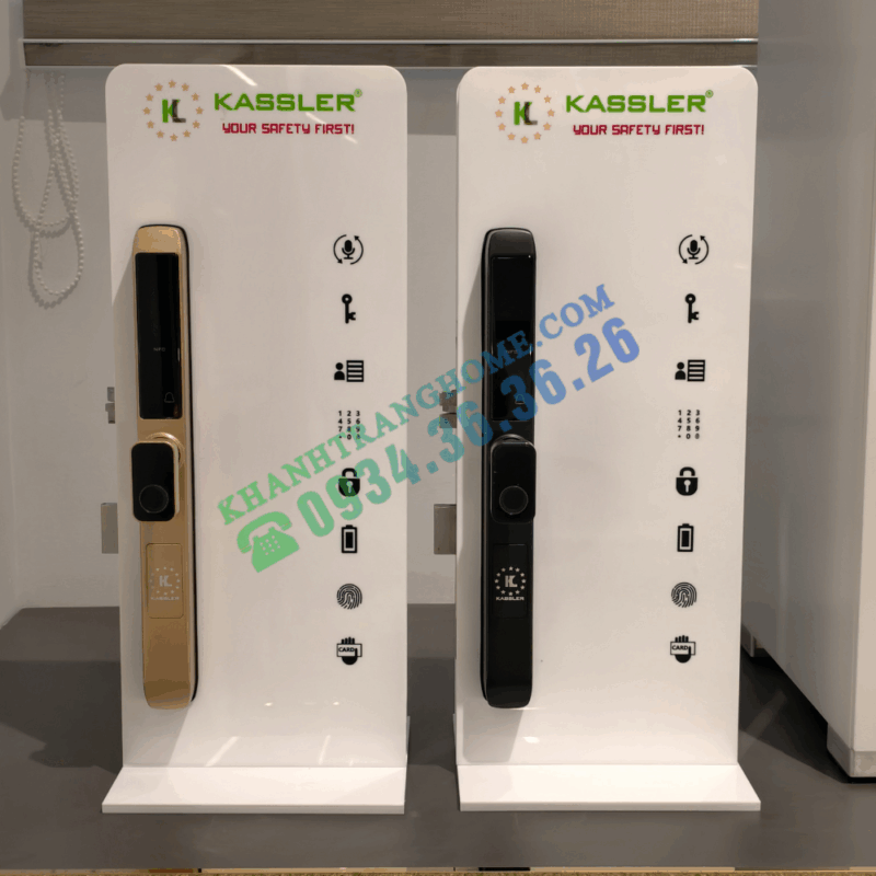 Khóa cửa nhôm Kassler KL-599TN Champagne Gold App - 18 Khóa cửa nhôm Kassler KL-599TN Champagne Gold App