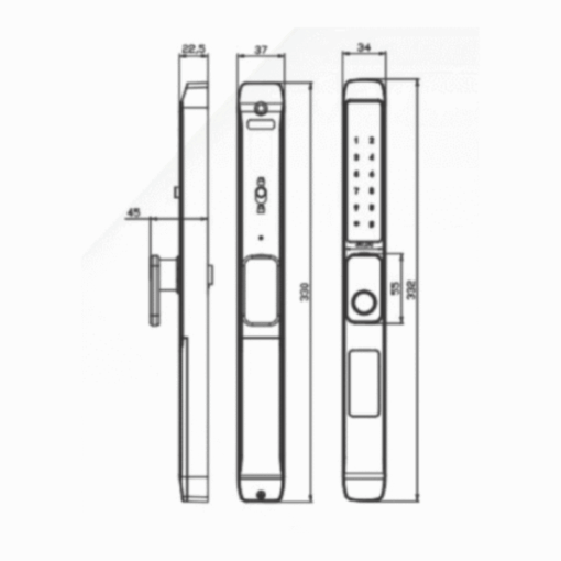 Khóa cửa nhôm Kassler KL-599TN Plus App