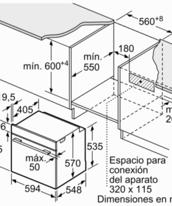 Lò Nướng Kết Hợp Hấp Bosch HQA574ES3 Serie 4 71L