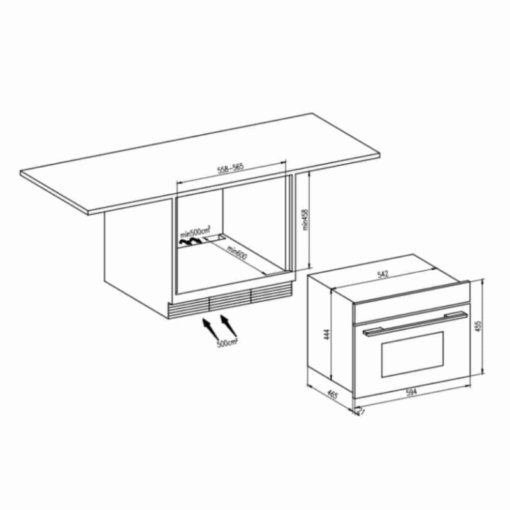 Lò Vi Sóng Âm Tủ HC-MWO381B Hafele 495.10.044