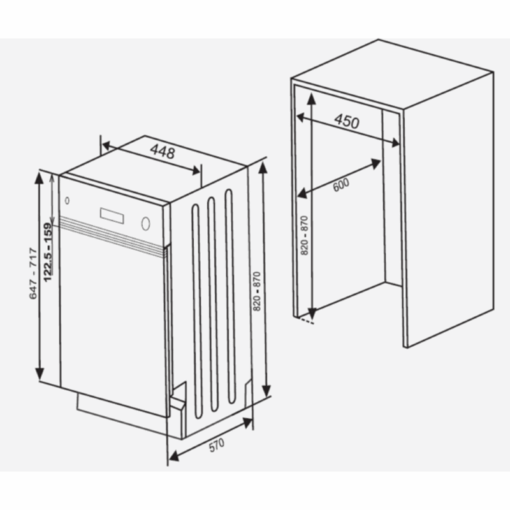 Máy rửa chén Hafele HDW-B4512B 533.23.340