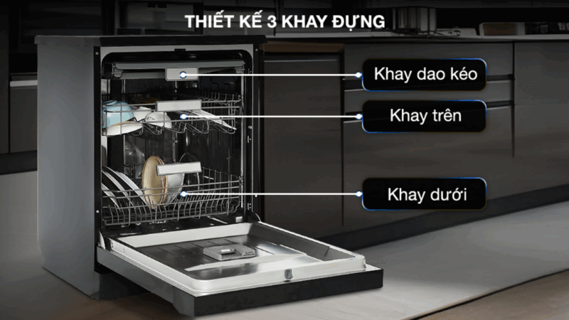 Hafele HDW-F60EB – Máy rửa chén độc lập tiện lợi, dễ lắp đặt - 3 Hafele HDW-F60EB – Máy rửa chén độc lập tiện lợi, dễ lắp đặt