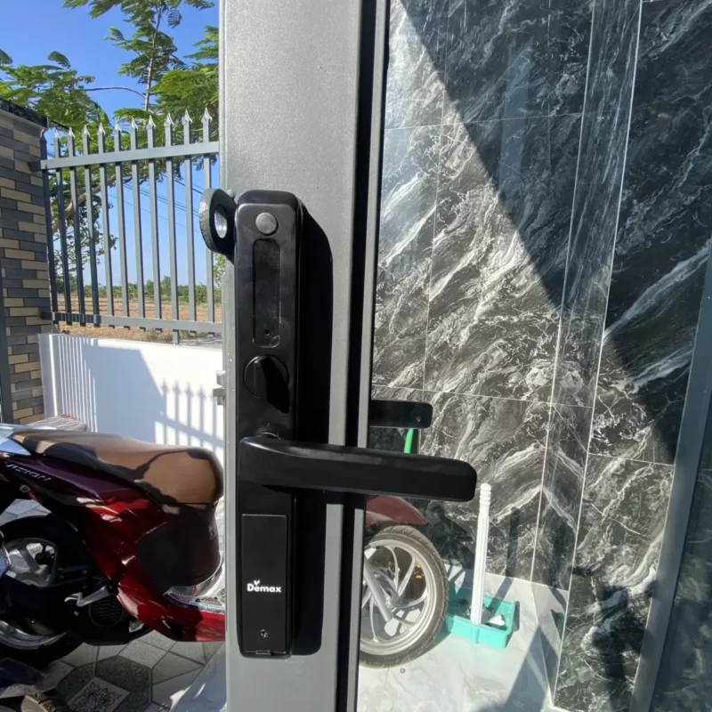 Khóa vân tay cửa nhôm Demax SL506 BL - 21 Khóa vân tay cửa nhôm Demax SL506 BL