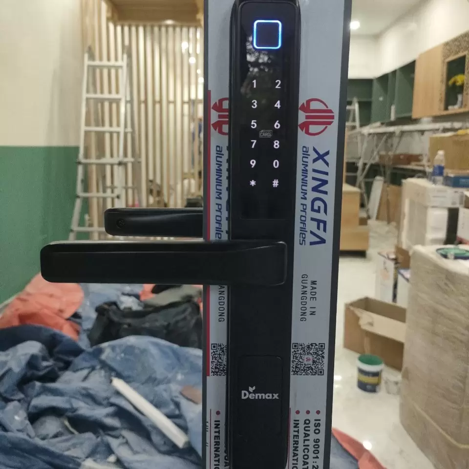 Khóa vân tay cửa nhôm Demax SL506 BL - 23 Khóa vân tay cửa nhôm Demax SL506 BL