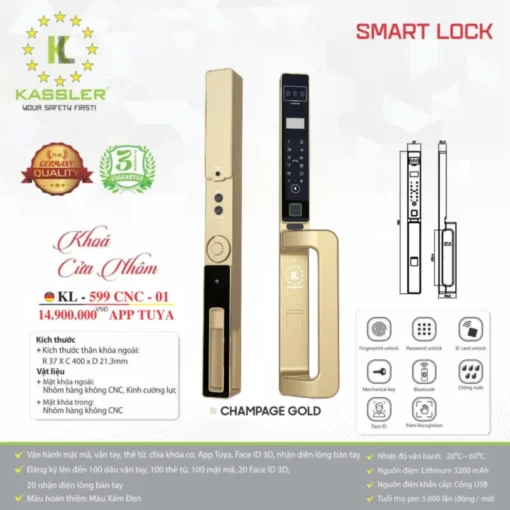 Kassler KL-599 CNC-01 CHAMPAGNE GOLD