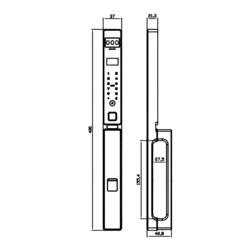 Khóa cửa nhôm Kassler KL-599 CNC-VF BLACK APP - 10 Khóa cửa nhôm Kassler KL-599 CNC-VF BLACK APP
