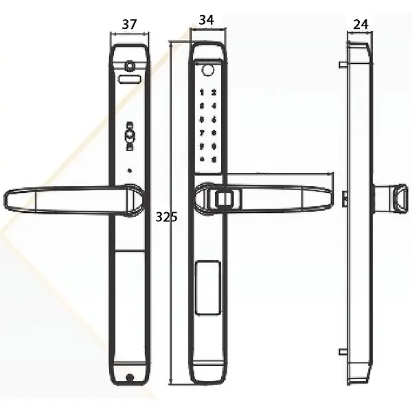 Khóa vân tay cửa nhôm Kassler KL-599TD Grey App+Remote - 27 Khóa vân tay cửa nhôm Kassler KL-599TD Grey App+Remote