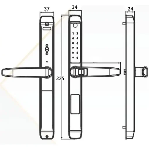Khóa vân tay cửa nhôm Kassler KL-599TD App