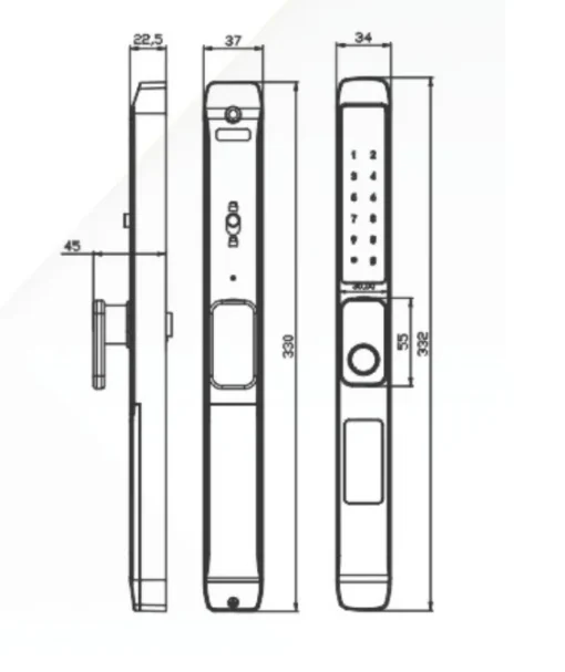 Khóa cửa nhôm Kassler KL-599TD Plus App