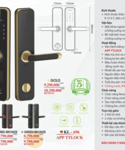 KHÓA ĐIỆN TỬ KASSLER KL-696 GOLD APP REMOTE - 9 KHÓA ĐIỆN TỬ KASSLER KL-696 GOLD APP REMOTE