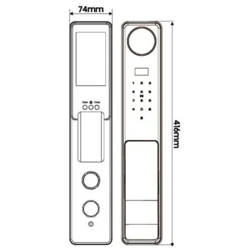 Khóa vân tay Kassler KL-809 CNC BLACK APP