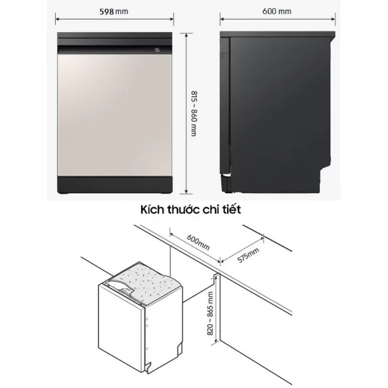 Máy Rửa Chén Bespoke SAMSUNG DW60CB750S24 - 34 Máy Rửa Chén Bespoke SAMSUNG DW60CB750S24