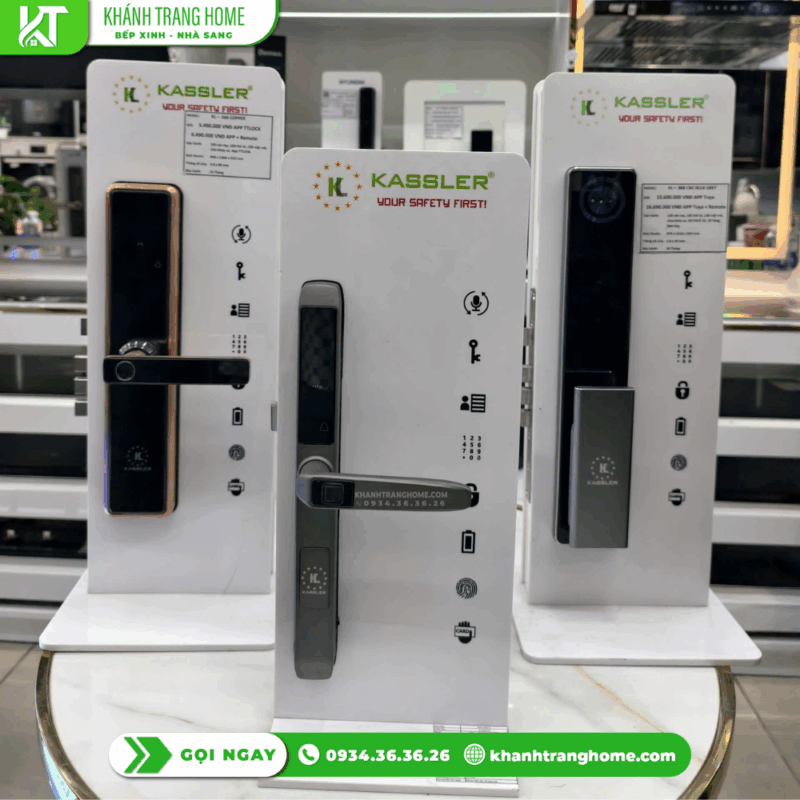 Khóa vân tay cửa nhôm Kassler KL-599TD Grey App - 30 Khóa vân tay cửa nhôm Kassler KL-599TD Grey App