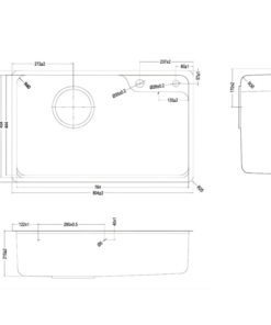 Chậu rửa bát Kluger KH8050FS Basic