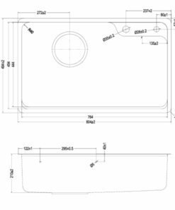 Chậu rửa bát Kluger KH8050SL Plus