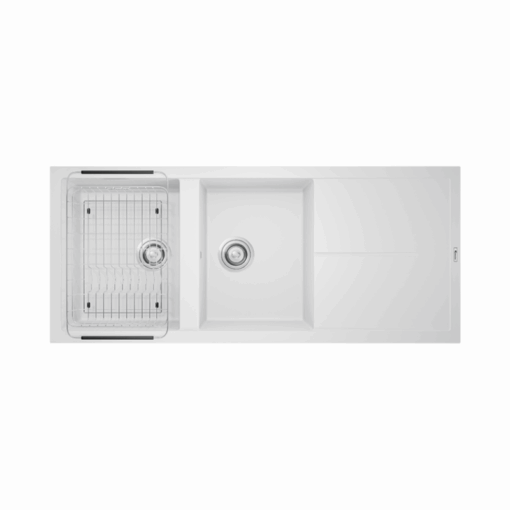 Chậu rửa bát Konox LIVELLO SMART 1160 White Silver