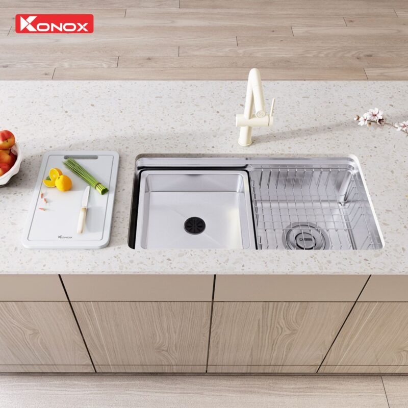 Chậu rửa bát Konox Tari 780SM - 39 Chậu rửa bát Konox Tari 780SM
