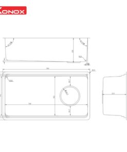 Chậu rửa bát Konox Tari 780SM