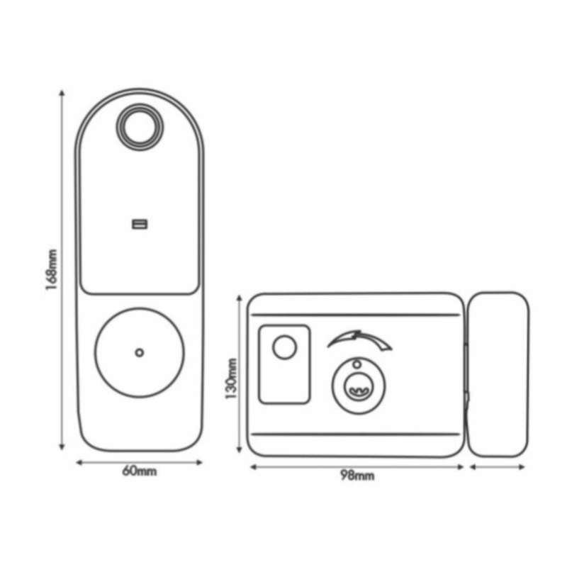 Khóa cửa cổng Kassler KL-579I App+Remote - 12 KHÓA CỬA SẮT VÂN TAY KASSLER KL-579I