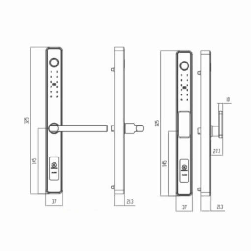 Khóa cửa nhôm Kassler KL-599IB App+Remote
