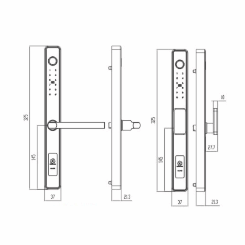 Khóa cửa nhôm Kassler KL-599IB App+Remote - 6 Khóa cửa nhôm Kassler KL-599IB App+Remote
