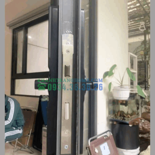 Khóa cửa nhôm Kassler KL-68 BL App