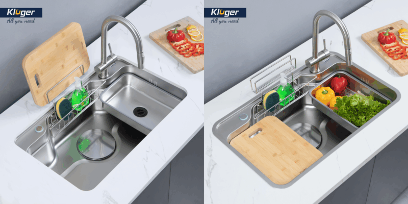 Review KLUGER KF7848FS-S78: Chậu rửa bát có phù hợp với căn bếp hiện đại? - 2 Review KLUGER KF7848FS-S78 thiết kế có phù hợp với căn bếp hiện đại