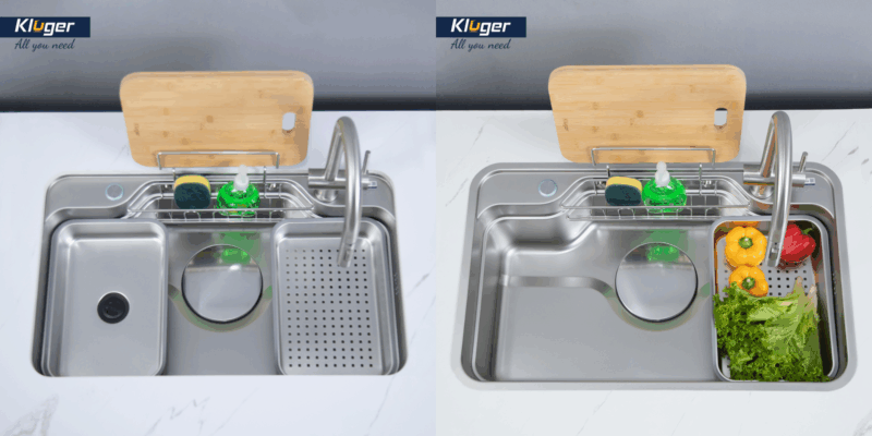 Review KLUGER KF7848FS-S78: Chậu rửa bát có phù hợp với căn bếp hiện đại? - 3 Review KLUGER KF7848FS-S78 thiết kế có phù hợp với căn bếp hiện đại
