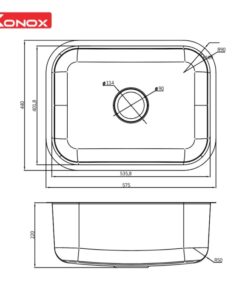 Chậu rửa bát KONOX Tari 5744SM