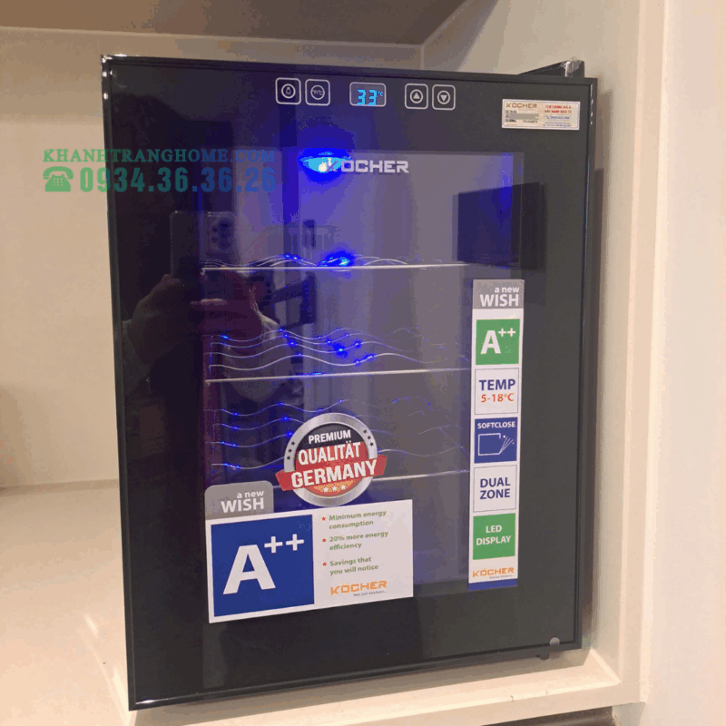 Tủ rượu vang Kocher KWEU-1012BPRO - 24 Tủ rượu vang Kocher KWEU-1012BPRO