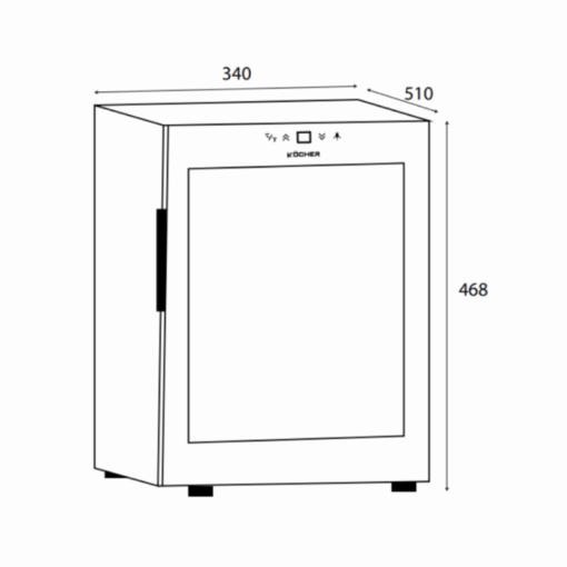 Tủ rượu vang Kocher KWEU-1012BPRO