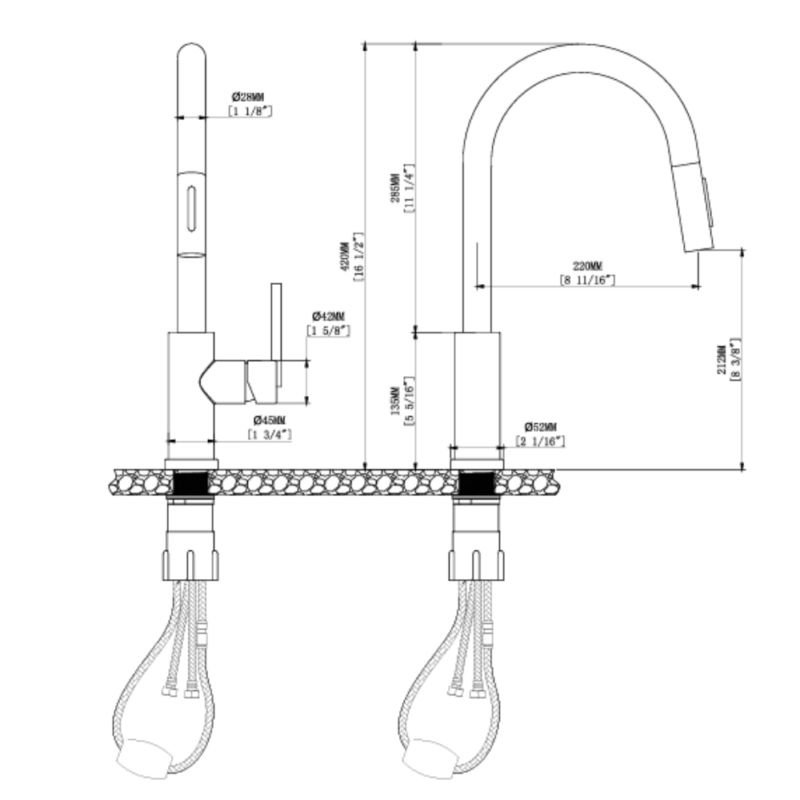 Vòi rửa bát Kluger KLF0030S - 6 Vòi rửa bát Kluger KLF0030S