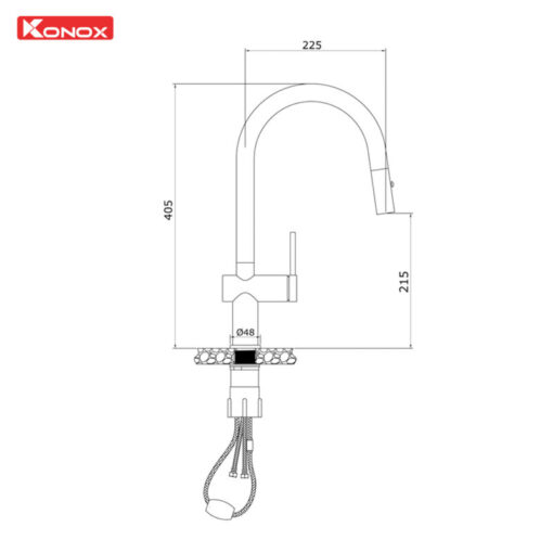 Vòi rửa chén KONOX Comfor Chrome