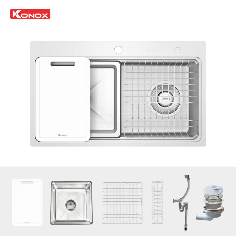 Chậu rửa bát KONOX KN8048TS DEKOR - 41 Chậu rửa bát KONOX KN8048TS DEKOR