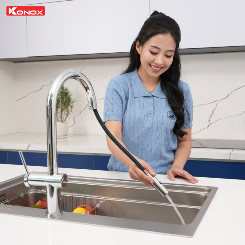 Vòi rửa chén KONOX Comfor Chrome - 37 Vòi rửa chén KONOX Comfor Chrome