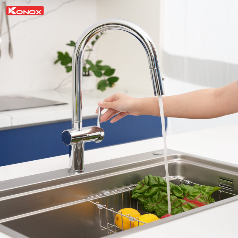 Vòi rửa chén KONOX Comfor Chrome - 39 Vòi rửa chén KONOX Comfor Chrome