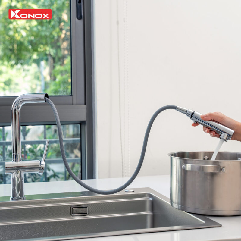 Vòi rửa chén KONOX Stream Chrome - 32 Vòi rửa chén KONOX Stream Chrome