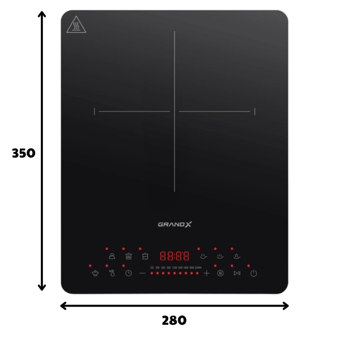 BẾP TỪ ĐƠN GRANDX GX IH168 - 2 BẾP TỪ ĐƠN GRANDX GX IH168