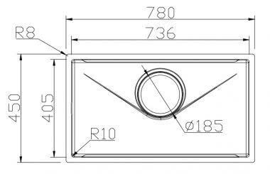 CHẬU RỬA BÁT GRANDX GX7845V VOLCANO - 8 CHẬU RỬA BÁT GRANDX GX7845V VOLCANO