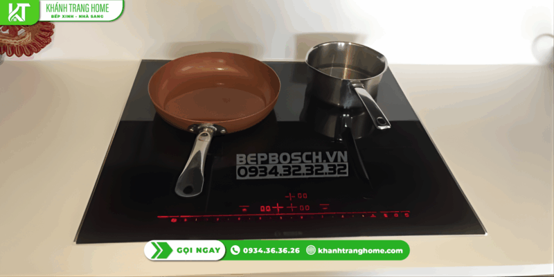 Bosch PID651DC5E có dùng tốt với nồi chảo phổ biến ở Việt Nam