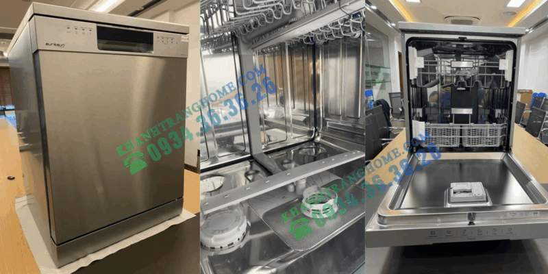 Máy rửa chén Eurosun SMS78EU12ES có đủ dung tích cho gia đình 4–6 người không