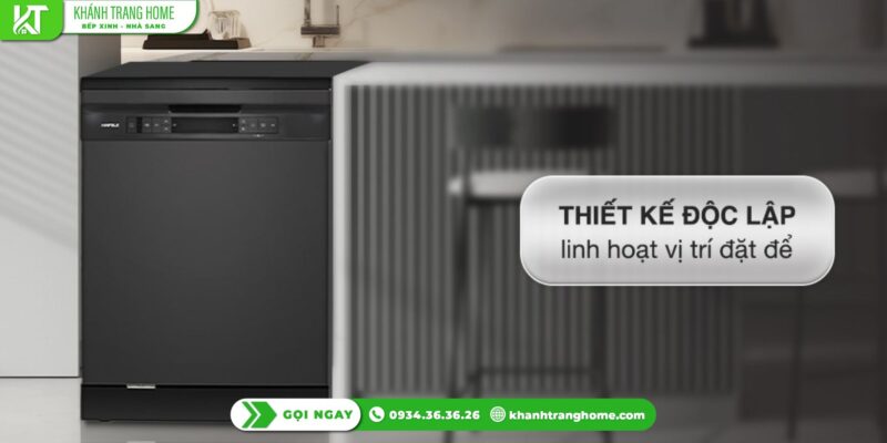 Máy rửa chén Hafele HDW-F605B có đủ dung tích cho gia đình đông người