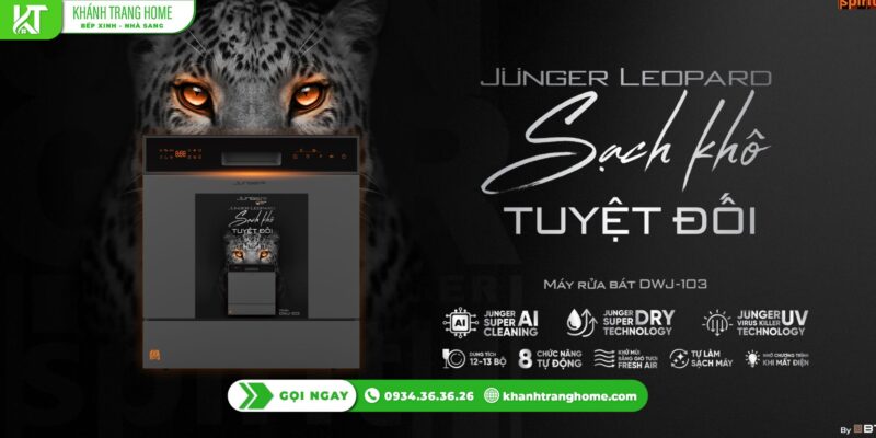 Máy rửa chén Junger DWJ-103 có đủ công suất cho gia đình nhỏ 2-3 người