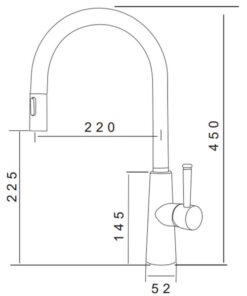 VÒI RỬA BÁT NÓNG LẠNH DÂY RÚT GRANDX GXF03 Dual Spray